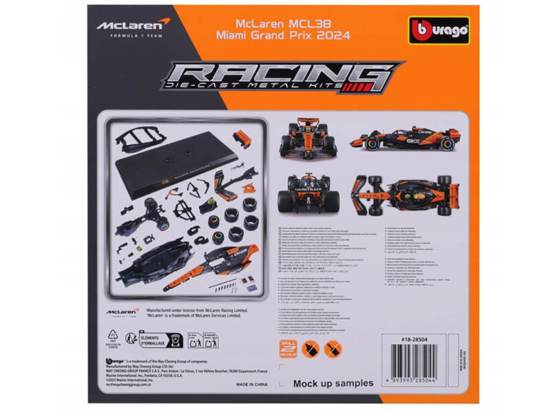 Bburago Stavebnice McLaren MCL38 1:24 (2024) #4 Lando Norris